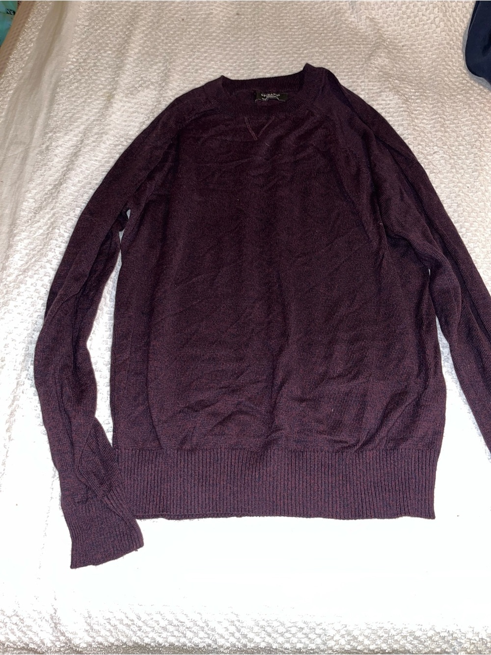 Primark Men's Crewneck Sweater in Deep Plum